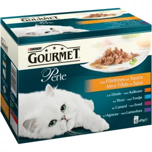 Les Filettines cat food in sauce 12x85g - PURINA GOURMET