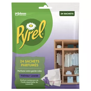 Sachets Parfumés Fraîcheur Lavande Garde-robe X24 - Pyrel