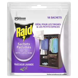 Sachet Parfumé à la Lavande pour Garde de Robe 18sachets  -RAID