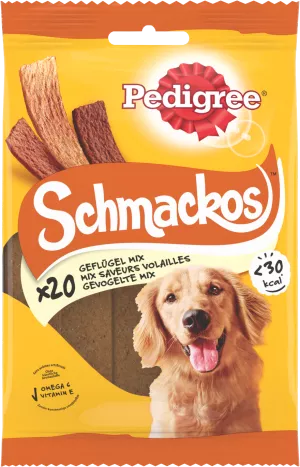 Récompense pour grand chien saveur volaille x8 - SCHMACKOS