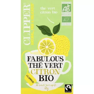 Organic lemon green tea 35g - CLIPPER