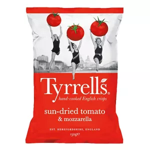 Kartoffel-, Tomaten- und Mozzarella-Chips, 150 g - TYRRELLS