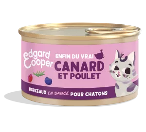 Pâtée Pour Chat Junior En Sauce Au Canard & Au Poulet 85g - Edgard Cooper
