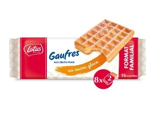 Gaufres aux oeufs frais sucre glace 371g (8x2p)- LOTUS
