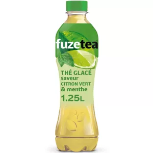 Bebida de té helado con sabor a menta y lima 1,25 L - FUZE TEA
