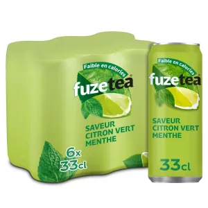 Bebida de Té Helado Sabor Menta y Lima 6x33cl - Fuze Tea