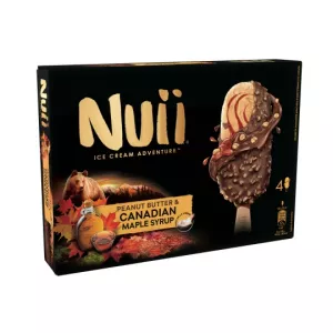 Bâtonnets beurre de cacahuète & sirop d'érable du Canada x4 - NUII