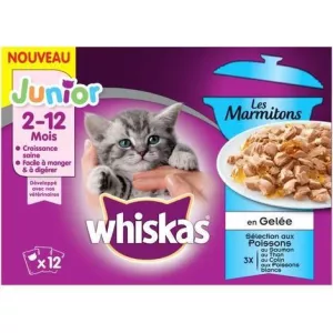 Sachet pure Junior gelée poisson 12x85g - WHISKAS