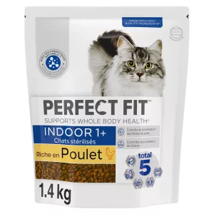 Croquettes Pour Chat D'intérieur Stérilisé Riche En Poulet 1,4kg - Perfect Fit