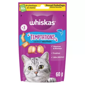 Leckerli für ausgewachsene Katzen, Lachsgeschmack, 60 g - Whiskas