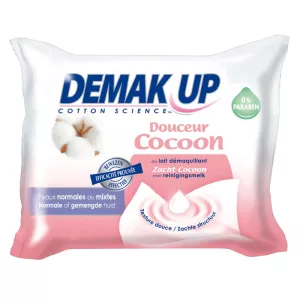 Lingettes démaquillantes Cocoon/peaux normales x25 - DEMAK'UP