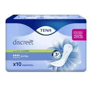 Serviettes Hygiéniques Fuites Urinaires Extra Discreet x10 - TENA