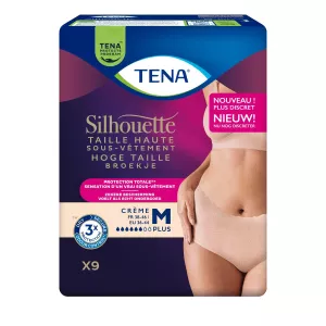 Culotte Silhouette Taille Haute Beige Taille M X9 - Tena