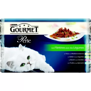 Pâtée pour chat légumes mini filets 4x85g - PURINA GOURMET