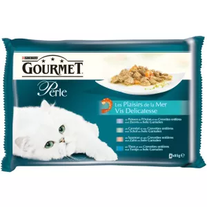 بيرل بلايزيرس دي لا مير طعام القطط 4x85 جرام - PURINA GOURMET
