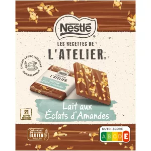 Quadretti di Cioccolato al Latte e Scaglie di Mandorla 200g - NESTLÉ