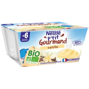 Ptit Gourmand Vanille Bio 4x90