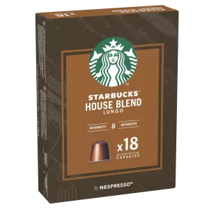 Viên nang Café House Blend Lungo Tương thích Nespresso x10; 52g - STARBUCKS