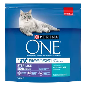 Croquettes Pour Chat Sensible Stérilisé Aux Poissons De Mer 1,5kg - PURINA ONE