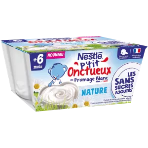 Ptit Onctueux au fromage blanc dès 6 mois 4x90g - NESTLE