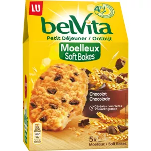 Biscoitos macios de chocolate/cereais Belvita 250g - BELVITA