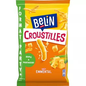 Biscuits Apéritifs Croustil les Goût Emmental, 210g - BELIN