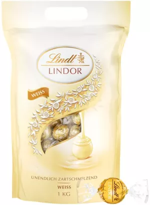 Lindor doypack blanc 1kg - LINDT