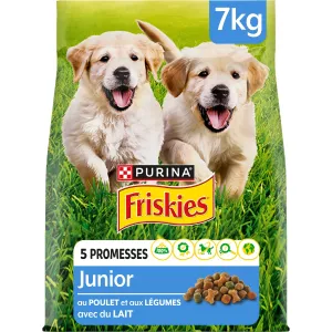 Chicken and vegetable junior dog kibble with 7kg milk - FRISKIES