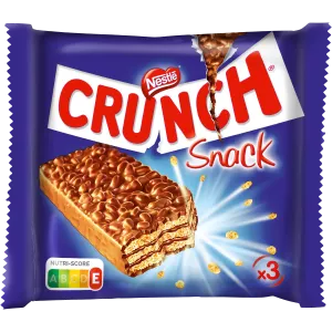 Reep Melkchocolade Met Gepofte Rijst 3x30g - CRUNCH