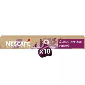 Capsules De Café India Espresso Intensité 9 X 10 - Nescafe