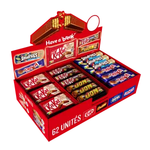 Chocobox Multi-Product Displaydoos 2426g - Lion-crunch-kit Kat- Smarties