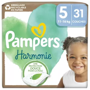 Couches Harmonie T5 (11-16 Kg) X31 - PAMPERS