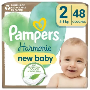 Couches Harmonie New Baby T2 (4-8 Kg) X48 - PAMPERS