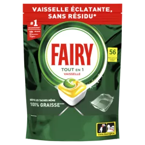 Mesa de lavadora de pratos originais com limão 56 comprimidos - FAIRY