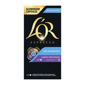 Café Capsule Decaffeinato Compatible Machine Nespresso X10 - L'or Espresso