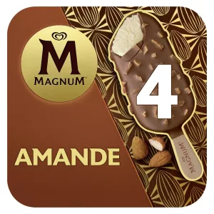 Glace Bâtonnet Amande 4x100ml -  MAGNUM