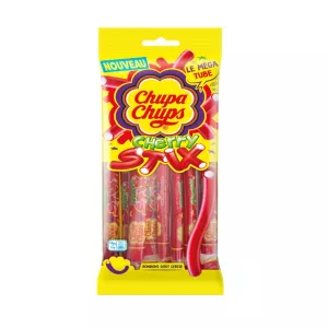 Flowpack cherry stix goût cerise 80g - CHUPA CHUPS