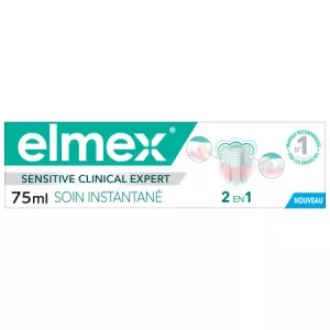 Dentifrice Sensitive Clinical Expert - Soin Instantané 75ml - ELMEX