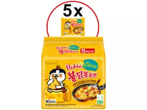 Ramen Instantáneo Queso Pollo Picante 5x140g - BULDAK