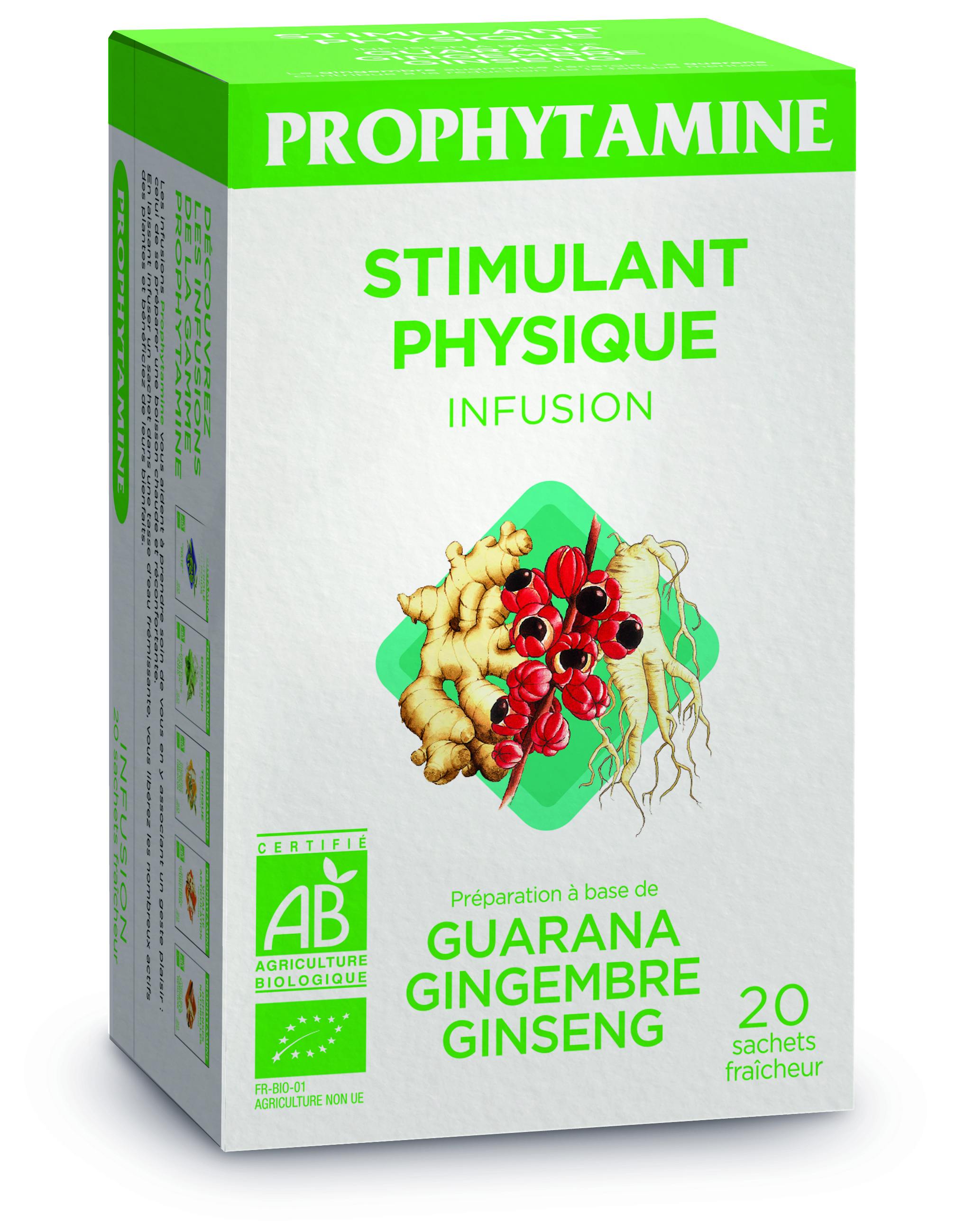Infusion Stimulant mwili bio (12 x 20 s x 2 g) - PROPHYTAMINE