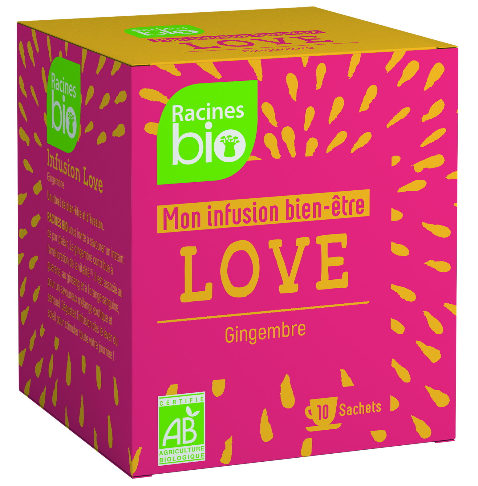 Love Well Being Infusion (20 X 10 Bag X 16 G) - Racines Bio