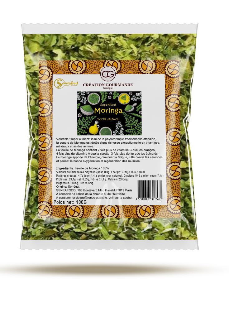 Moringa Feuilles Sachet 100g - Seneafood