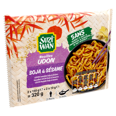 Nouilles Udon Soja & Sésame 320g - SUZI WAN