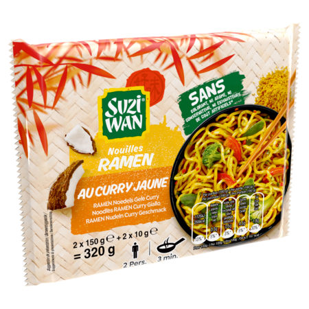 Yellow Curry Ramen Noodle 2x160g - SUZI WAN