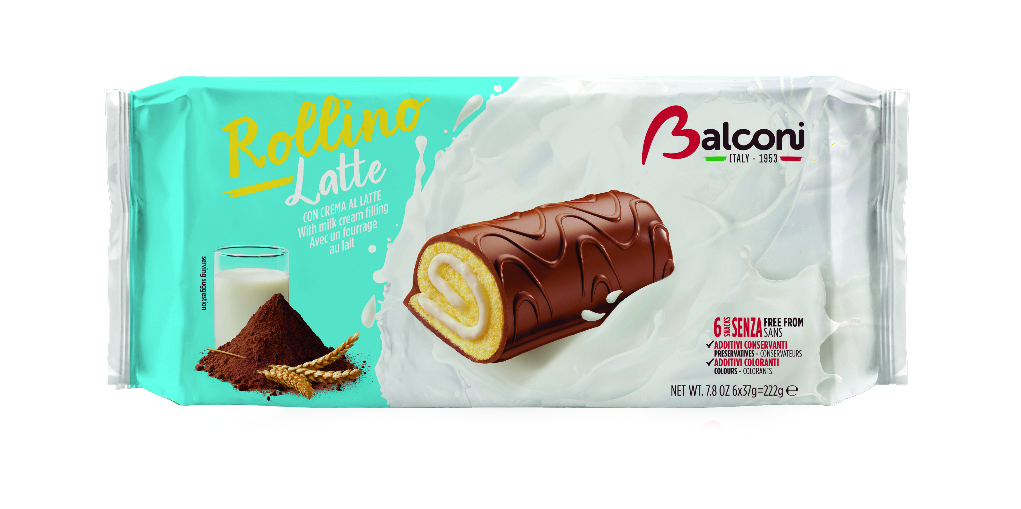Bolo Rollino Latte 6x37g 222g - BALCONI