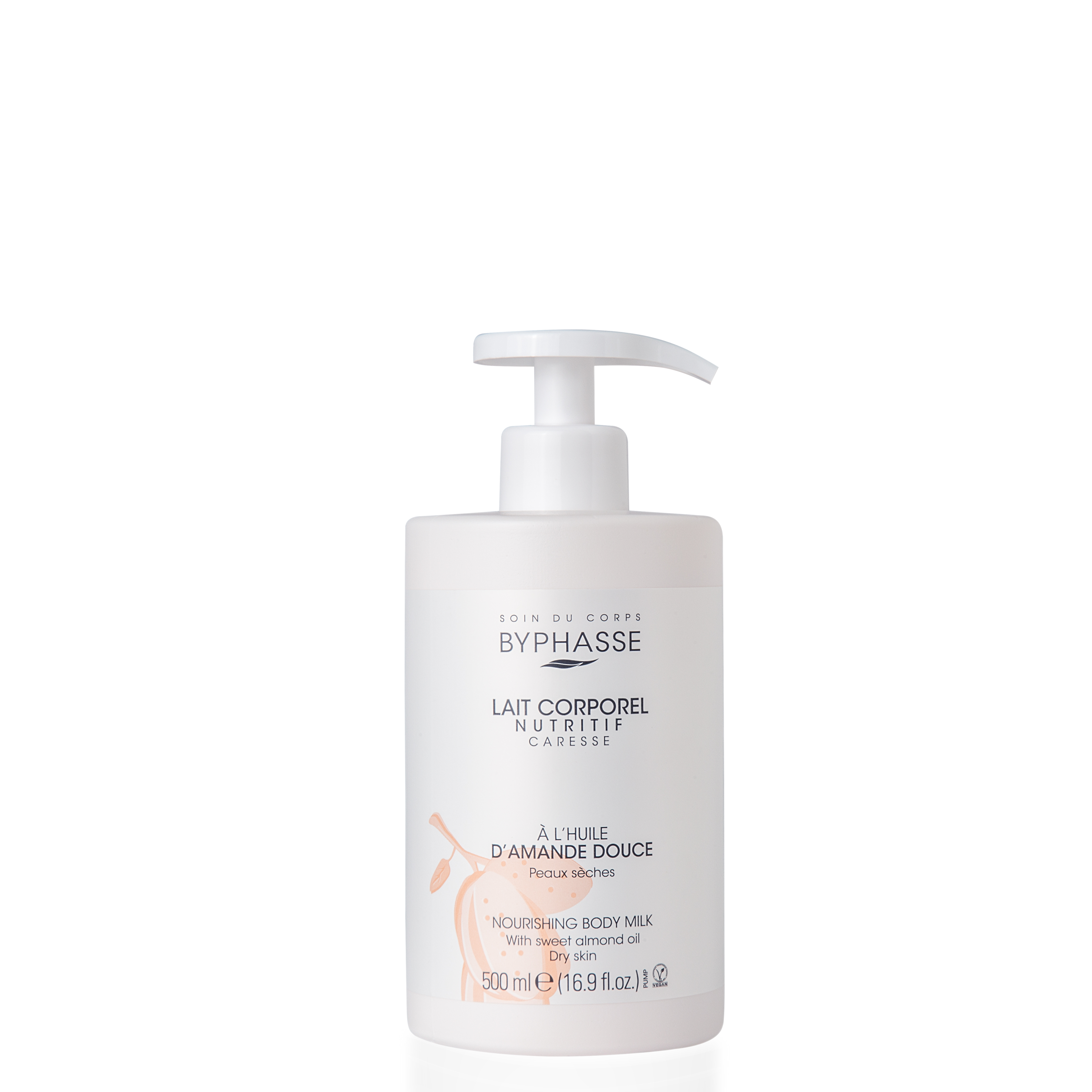 Lait Corporel Nutritif à L'huile D'amande Douce Peaux Sèches (doseur) 500ml