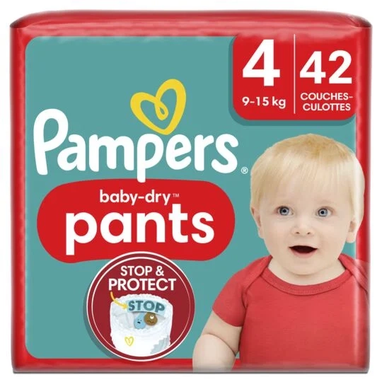 BABYDROOGBROEK LUIER MAAT 4 (9-15KG) - PAMPERS
