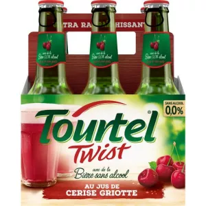 Bière au Jus de Cerise Griotte Sans Alcool ,6x27,5cl - TOURTEL TWIST