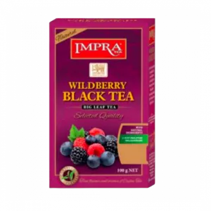 Impra,  Black Tea, Packeted, Flavoured Wildberry âwith Natural Piecesâ Big Leaf, 100gx30