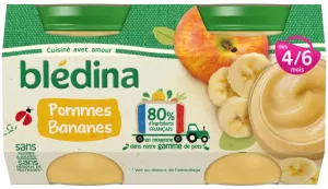Potten Appels Bananen 4x130g - BLEDINA